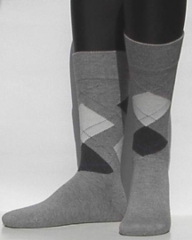 Modern Argyle - l.grey - kousen voor heren, Falke, maat 43-46