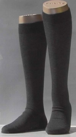 Family Knee - d.grey - donkergrijze, katoenen kniekousen Falke, maat 35-38