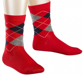 Classic Argyle - Fire - Falke fantasiekousen, maat 27-30