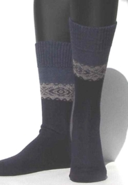 Winter Pattern - marine - dikke, donkerblauwe wintersokken Falke, maat 43-46