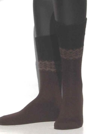 Winter Pattern - brown - dikke, donkerbruine wintersokken Falke, maat 43-46