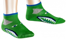 Sneaker Shark - rugby green - korte Falke sokjes, maat 23-26
