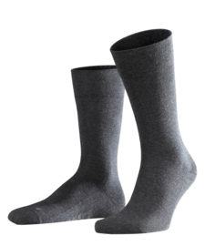 London - anthracite - donkergrijze Falke kousen zonder elastiek, speciaal voor de bloedsomloop, maat 39-42 (heren)