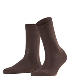 Family - dark brown - katoenen kousen Falke, maat 39-42 (dames en tieners)