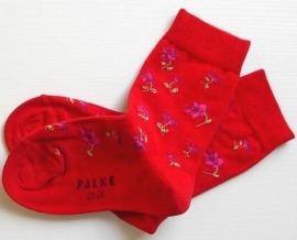 Little Flower sokken - Fire - Falke rode fantasiekousen, maat 27-30