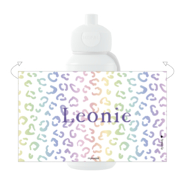 Mepal drinkfles met naam | Regenboog panterprint | S23