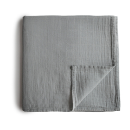 Hydrofiele doek met naam - Belgian Gray - 120 x 120 cm | Mushie