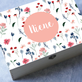 Tekendoos met naam | Bloemen