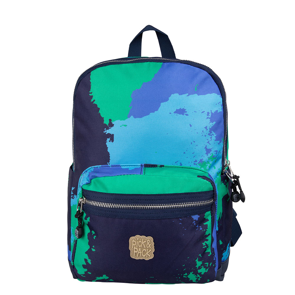 Rugzak met naam | M | Faded Camo - Blue | Pick & Pack