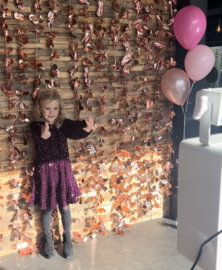 Lize’s 6e verjaardagsfeest met snoepkraam, donutwall, de mooiste schminkcreaties en photobooth-pret