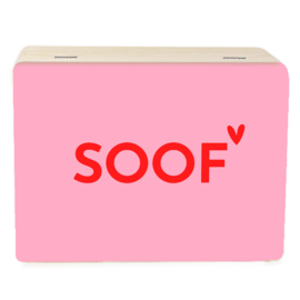 Herinneringskist met naam | Colorblock - strak met hartje