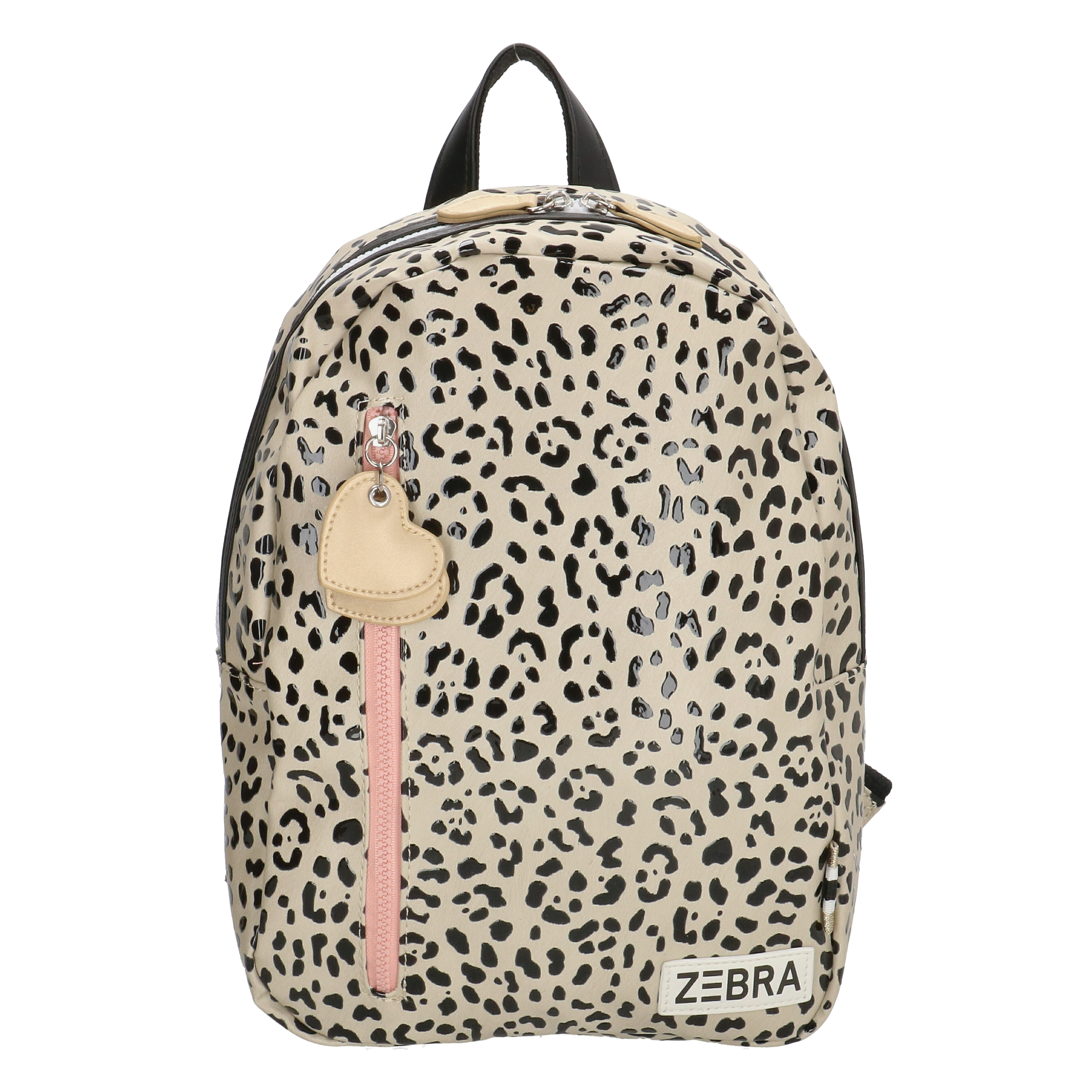 ZEBRA rugzak met naam | Girls - Panterprint beige/zwart