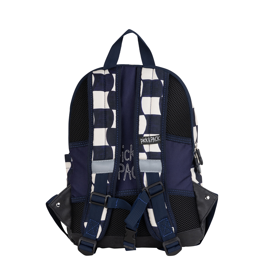 Rugzak met naam | M of L | Check it Out - Donkerblauw | Pick & Pack