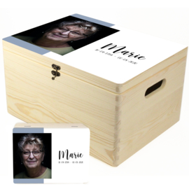 Herinneringskist met staande foto - memory box om herinneringen in te bewaren