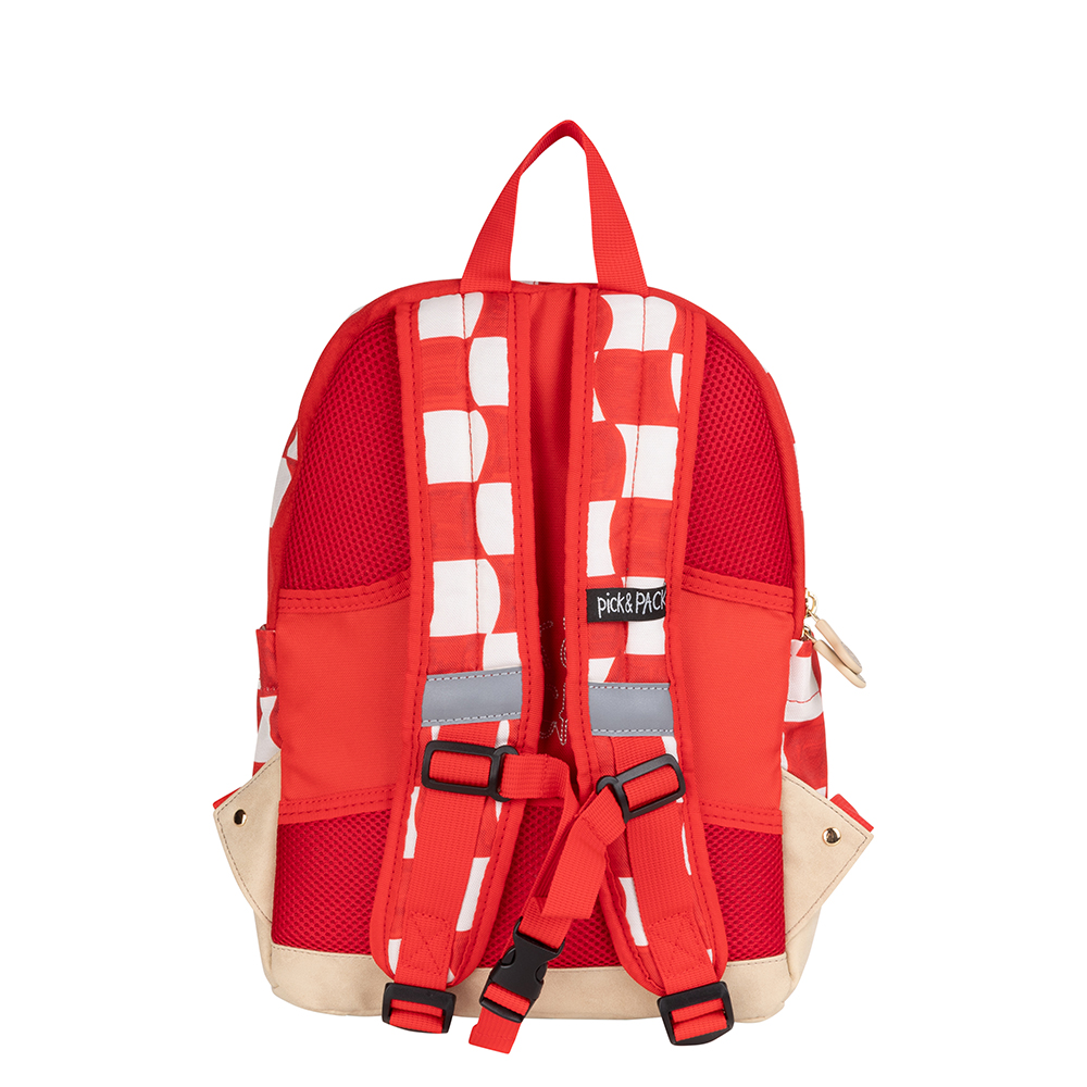 Rugzak met naam | M | Check it Out - Rood | Pick & Pack