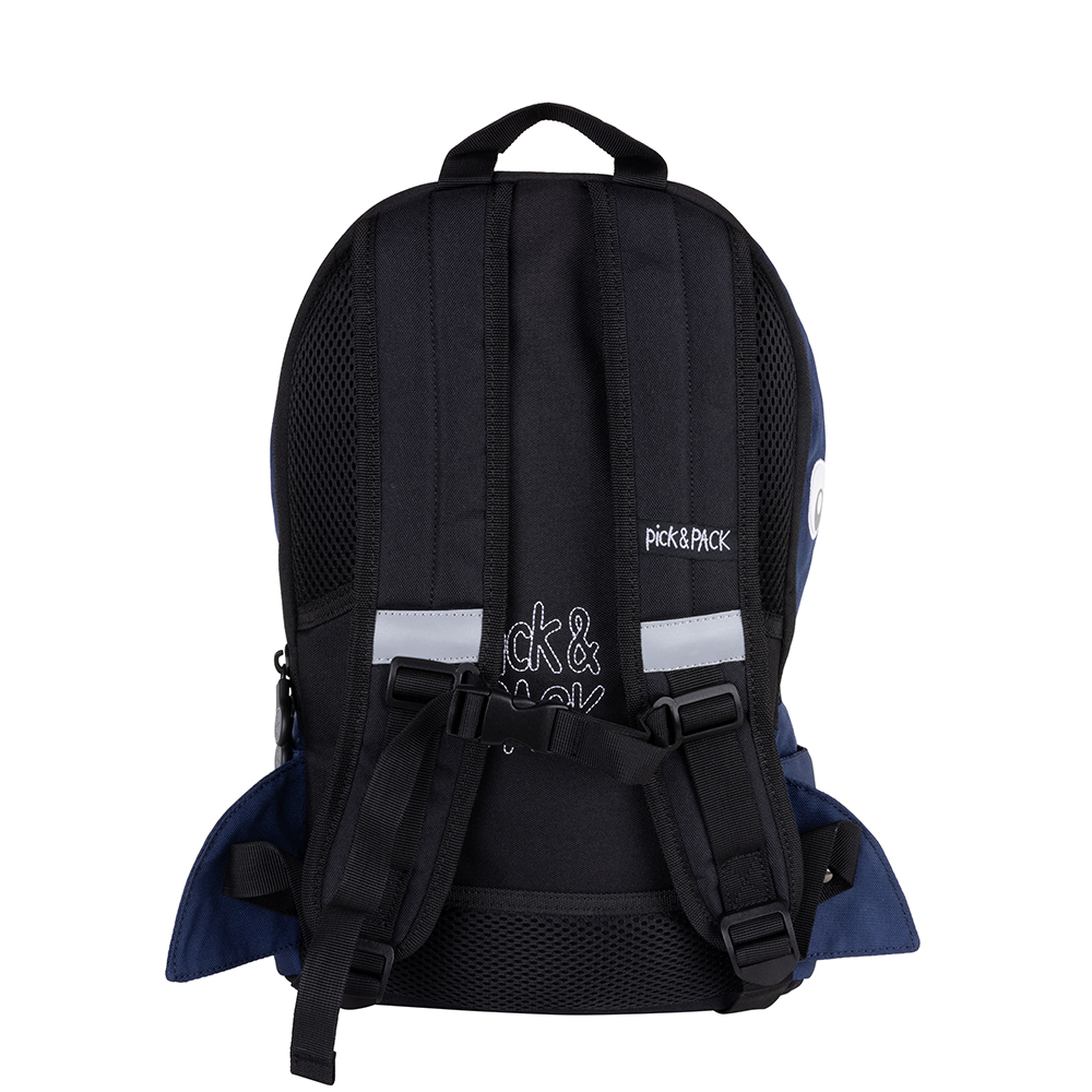 Rugzak met naam | M | Shark - Donkerblauw | Pick & Pack