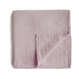 Hydrofiele doek met naam - Soft Mauve - 120 x 120 cm | Mushie