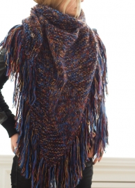 "Trian II" handknit shawl