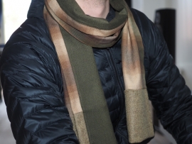 "Castor" unisex wool & pashmina scarf