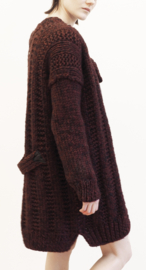 " Alkaia" chunky hand knit long cardigan
