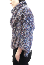 "Wabi-sabi II" hand knit poncho