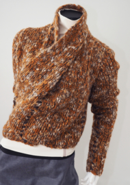 "Beadu" handknit wool blend cardigan