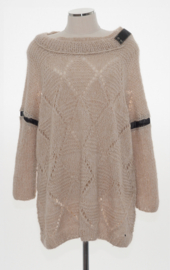 "Antandre" hand knit long sweater / tunic