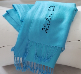 "Braille V" pashmina scarf