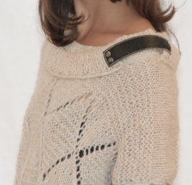 "Antandre" hand knit long sweater / tunic