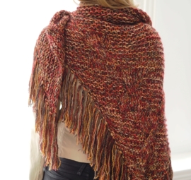 "Trian XIII" handknit shawl