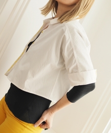 "Aoede" cropped shirt