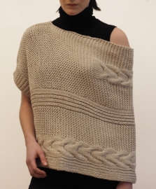 "Wabi-sabi IX" hand knit poncho