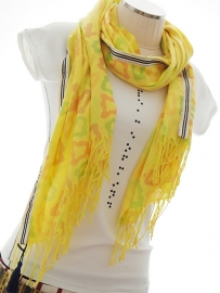 "Anthea IV" printed pashmina scarf