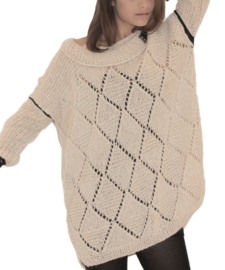 "Antandre" hand knit long sweater / tunic