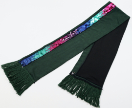 "Baham" wool - cotton scarf with sequins