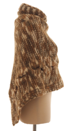 "Wabi-sabi I" hand knit poncho