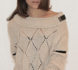 "Antandre" hand knit long sweater / tunic