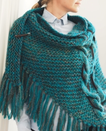 "Trian VI" handknit shawl