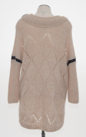 "Antandre" hand knit long sweater / tunic