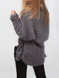 " Valasca" hand knit long cardigan