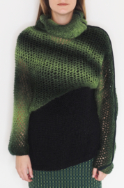 "Gaia" handknit  crop cowl sweater