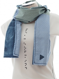 "Bombast I"  double sided cotton scarf