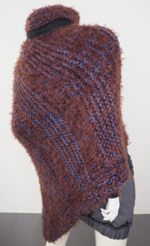 "Wabi-sabi III" hand knit poncho