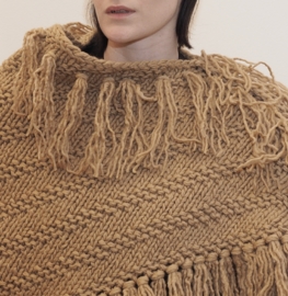 "Wabi-sabi VIII" hand knit poncho