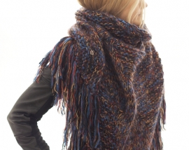 "Trian II" handknit shawl