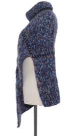 "Wabi-sabi II" hand knit poncho