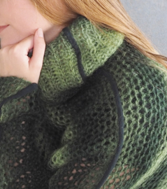 "Gaia" handknit  crop cowl sweater