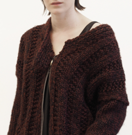 " Alkaia" chunky hand knit long cardigan