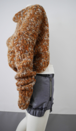 "Beadu" handknit wool blend cardigan