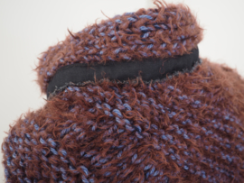 "Wabi-sabi III" hand knit poncho